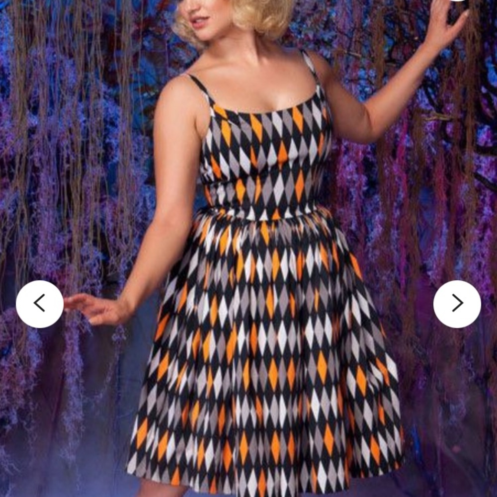 XL Halloween Harlequin dress